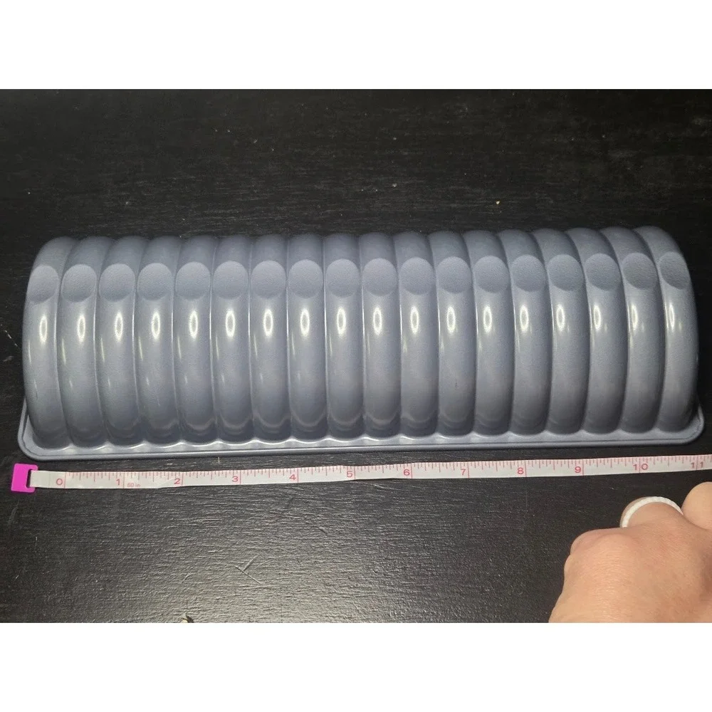 Loaf Pan Gray Nonstick Ribbed Almond Cake Mold 11 Inch Bakeware